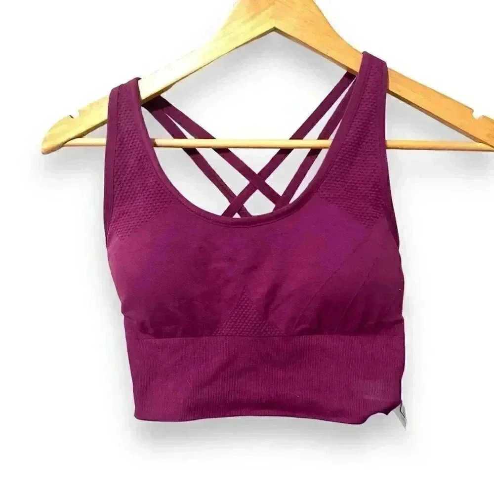 NWT ZELLA Berry Sports Bra M